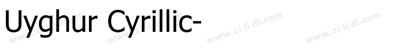 Uyghur Cyrillic字体转换